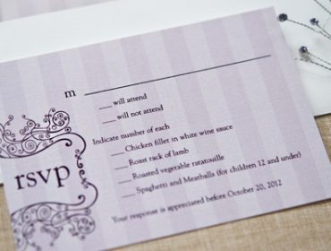 Photo of paper wedding rsvp