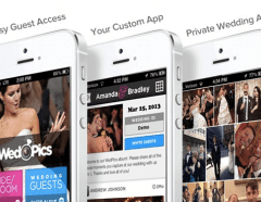 Wedding RSVP website on a mobile device