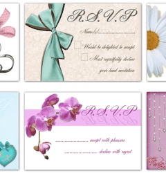 Traditional paper RSVP cards