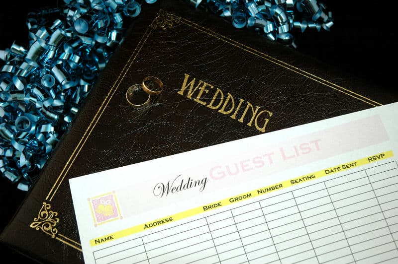 Wedding guest list