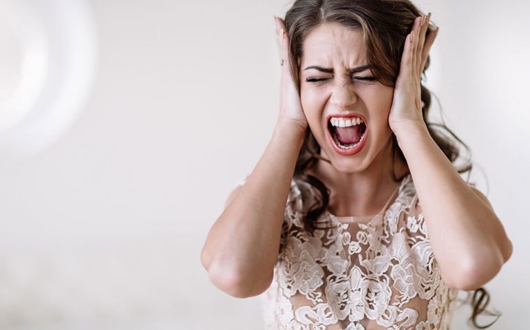 Upset wedding bride