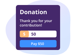 Collect donations or contributions as well