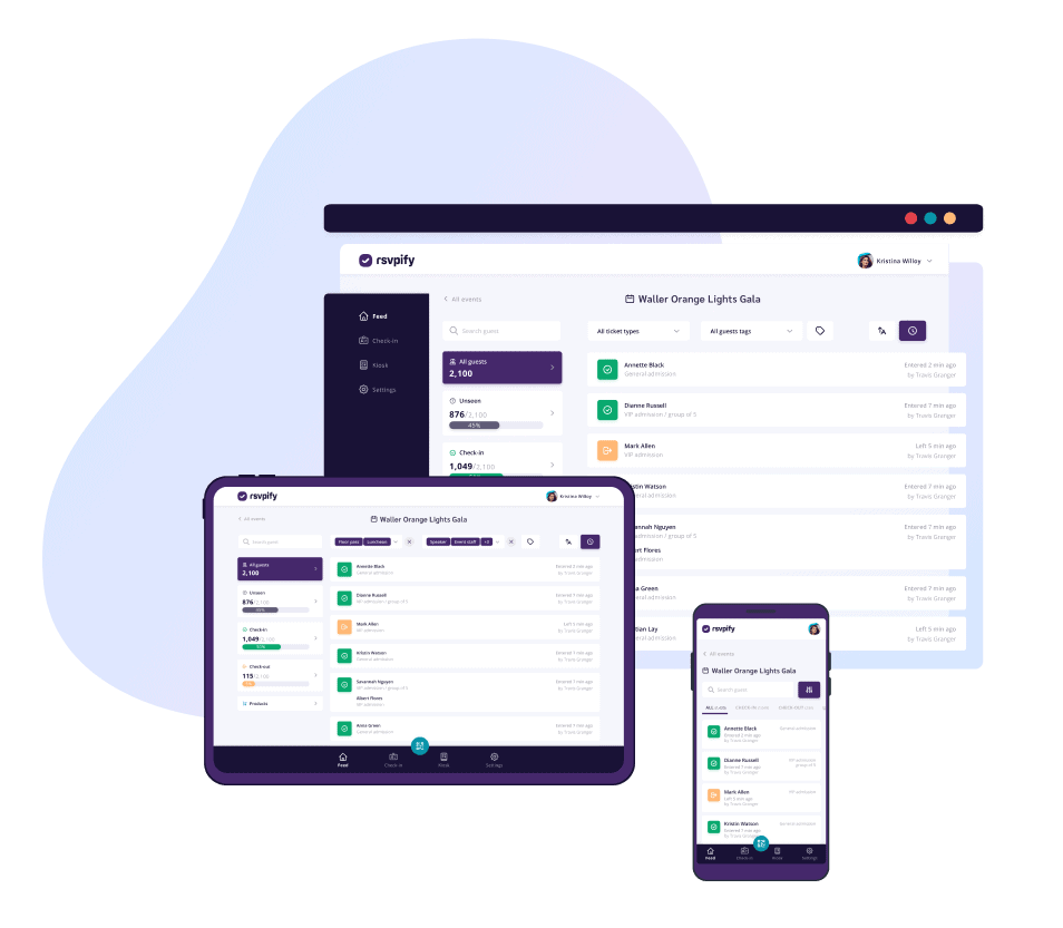 Your event website scales to any device