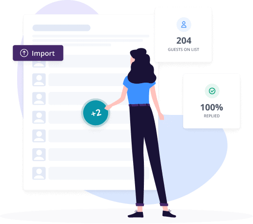 Easy wedding guest list management features