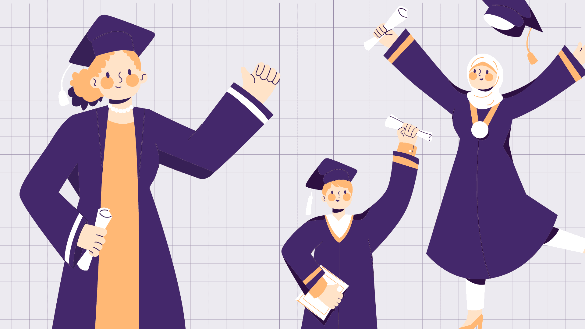 Students celebrating after planning their graduation with event websites and online rsvp