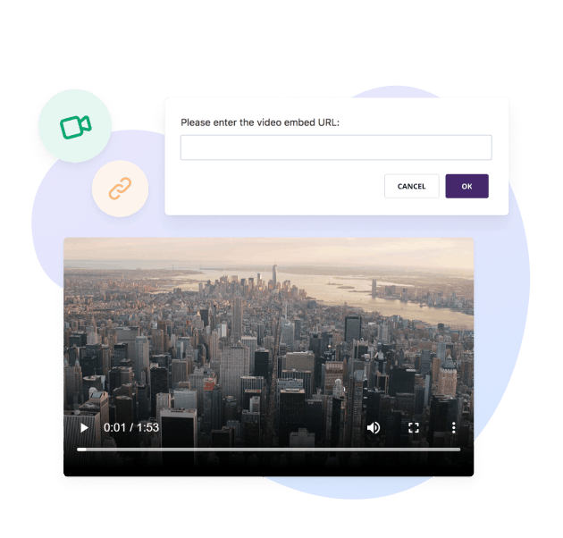 Embed a video on event website