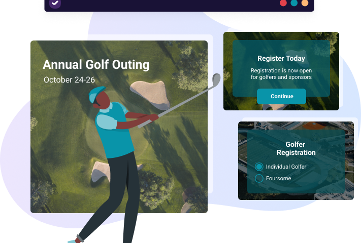 Sell tickets or collect registrations for a charity golf tournament