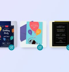 3 examples of unique birthday invitation templates