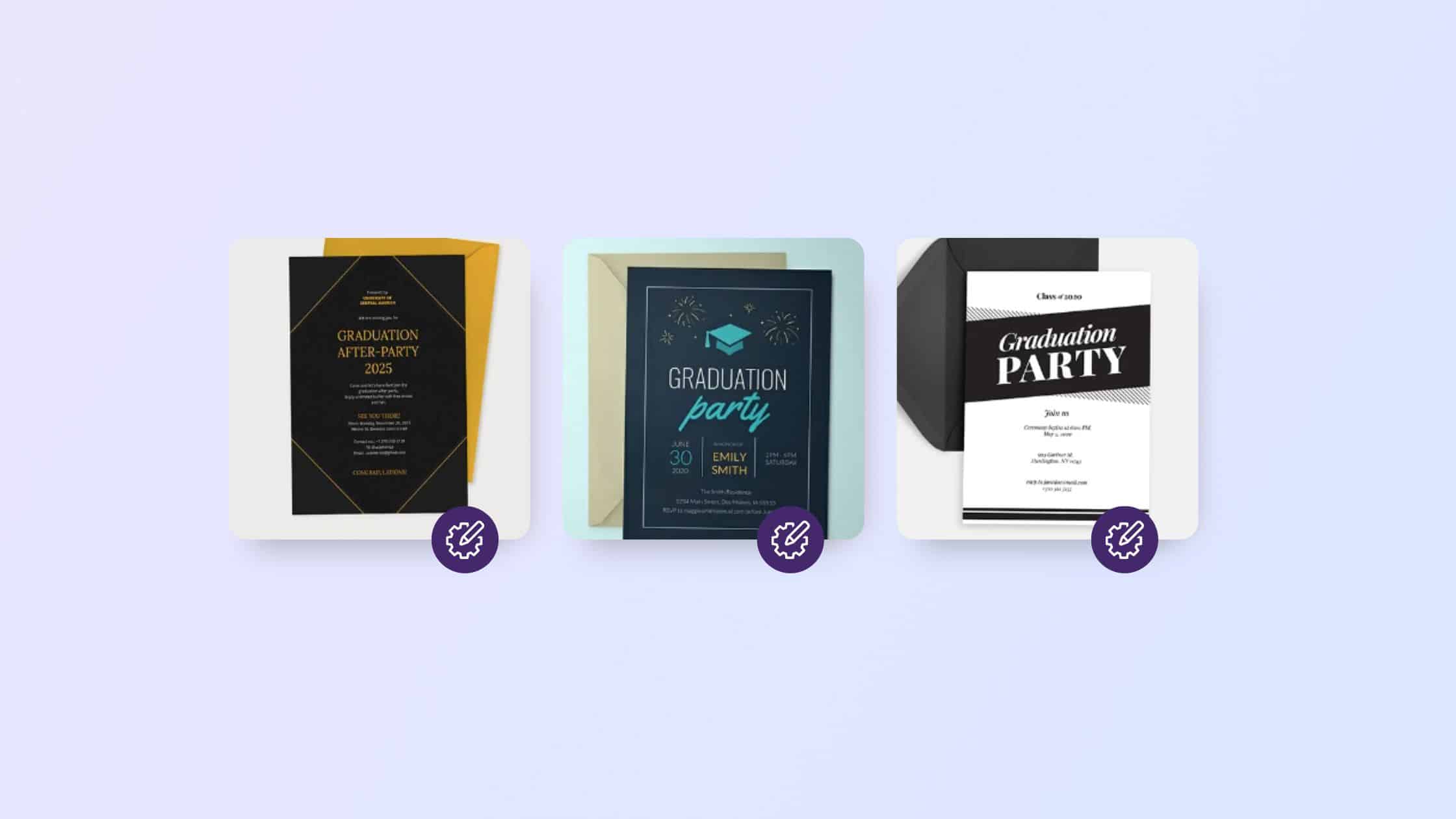 3 examples of graduation invitation templates