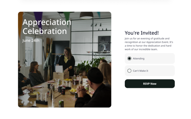 Host your employee appreciation event