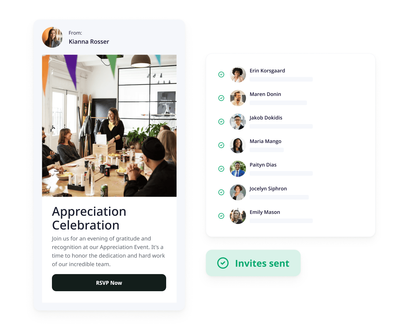 Client appreciation event software
