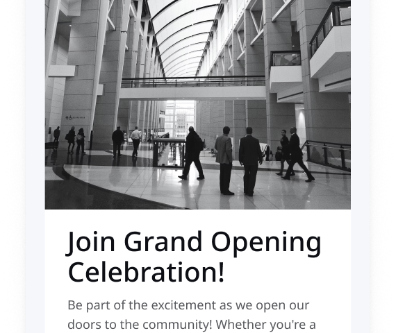 Design grand opening invitations with ease