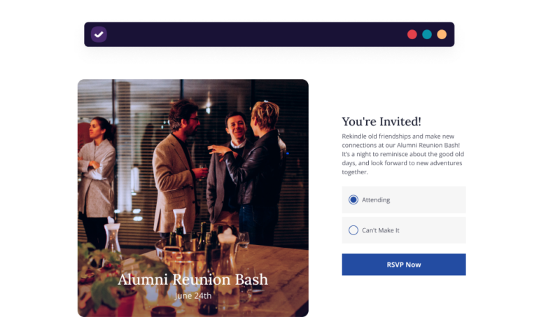 Host alumni events for fundraising and networking with RSVPify