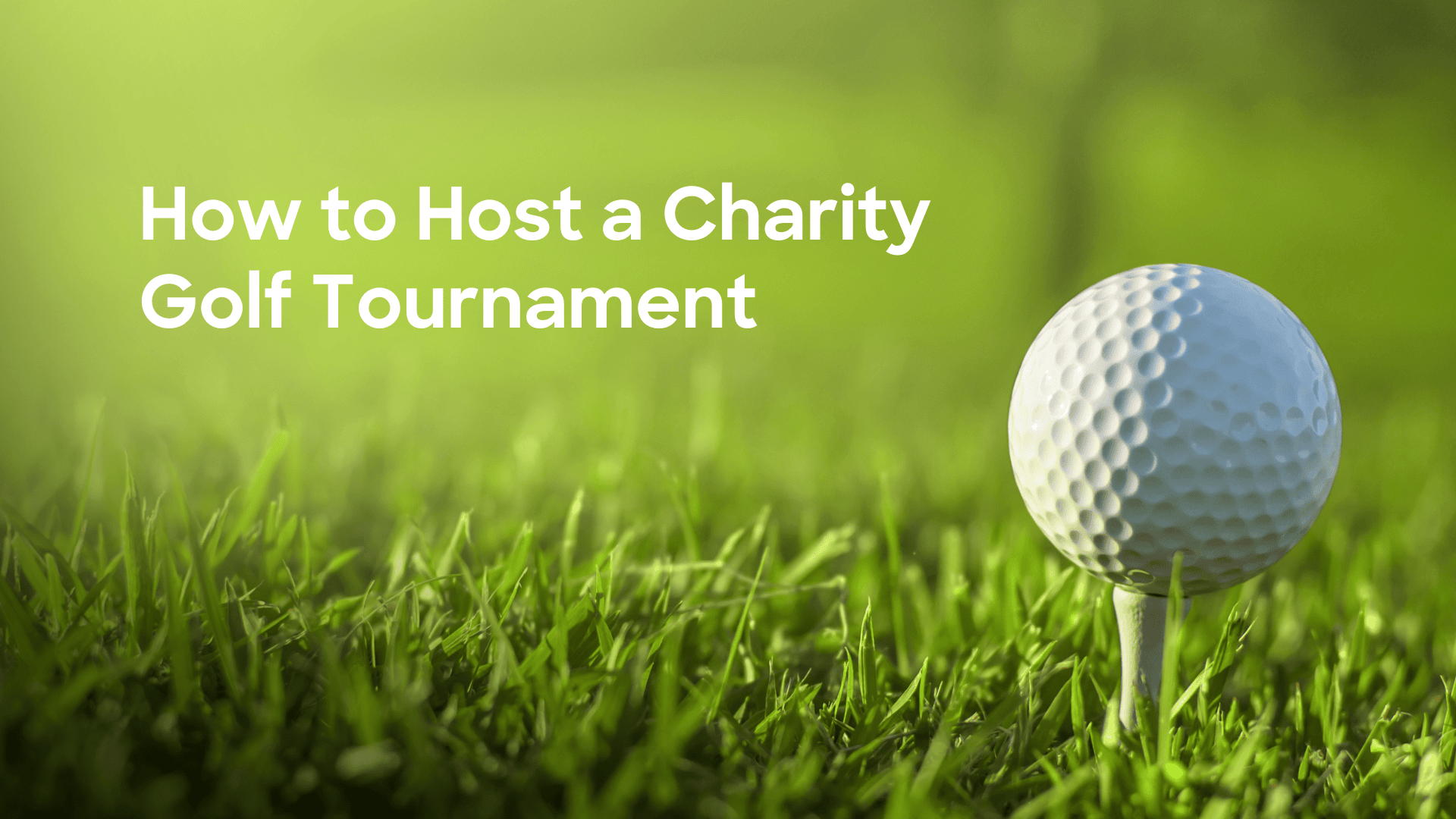 How to host a charity golf tournament guide